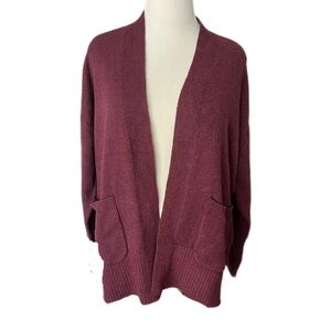 NEW Fury Open front cardigan, Size 2XL. Dark purple, long sleeves, pockets. NWT